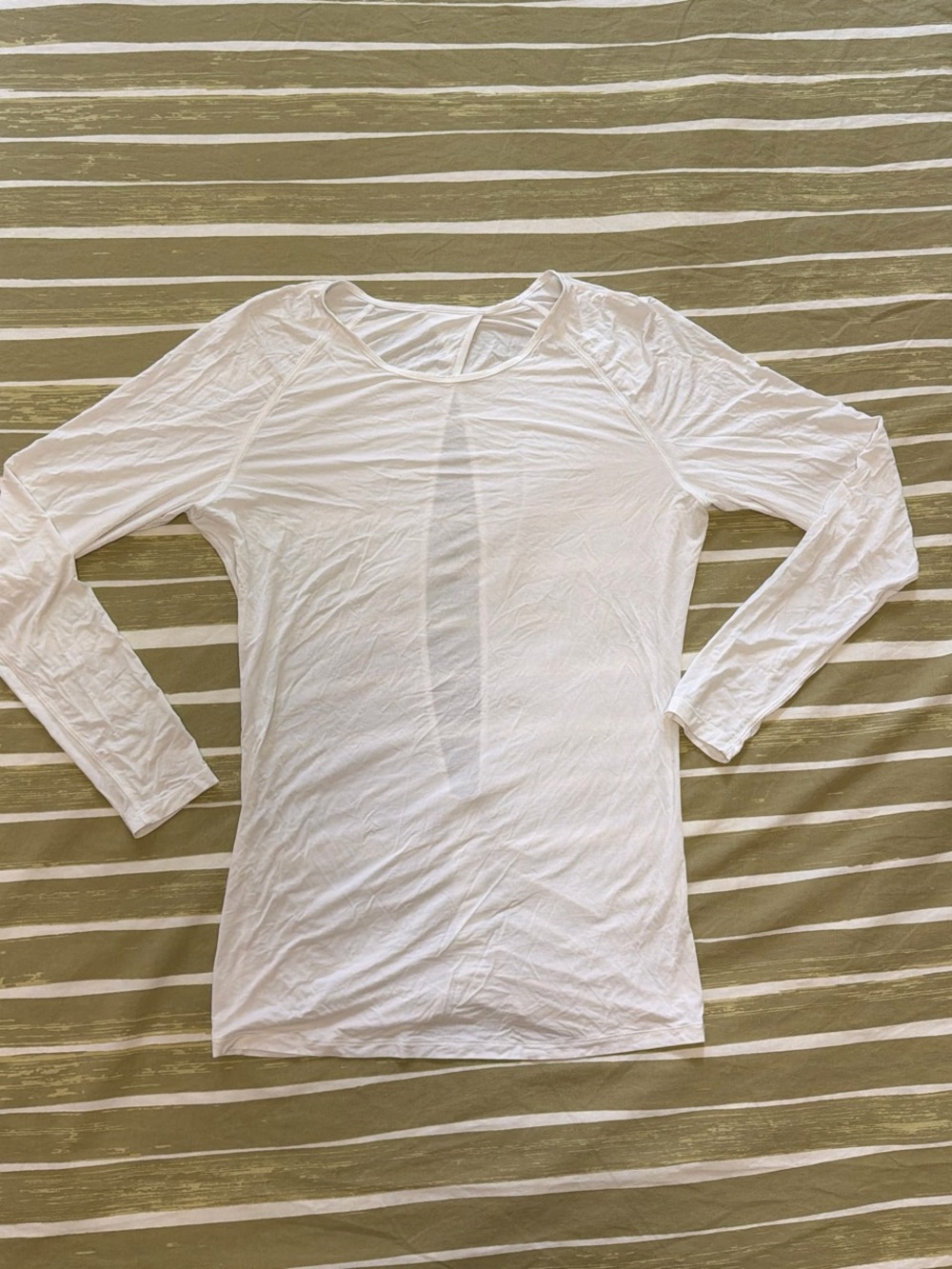 Lululemon Women’s Long Sleeve White Crewneck Top